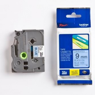Brother TZ-521 / TZe-521, 9mm x 8m, fekete nyomtatás / kék alapon, eredeti szalag