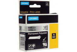 Dymo Rhino 1805441, 6mm x 5,5m, fekete nyomtatás / fémes alapon, eredeti szalag