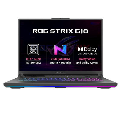 ASUS ROG Strix G18/G814PP-TT074WZ/R9-8940HX/18"/2560x1600/32GB/1TB/RTX 5070/W11H/Szürke/2R