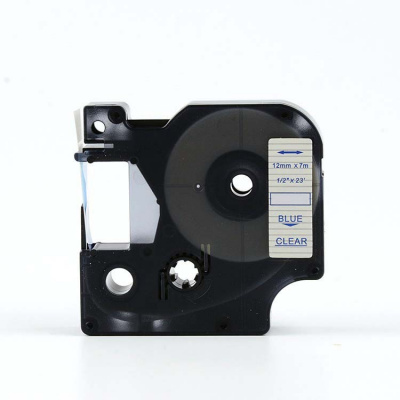 Dymo 53711, 24mm x 7m kék nyomtatás / átlátszó alapon, kompatibilis szalag 