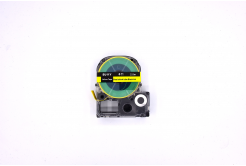 Epson LK-6YBA11 / SU11Y, 11mm x 2,5m, fekete nyomtatás / sárga alapon, zsugorodó kompatibilis szalag