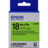 Epson LabelWorks LK-5GBF C53S655005 18mm x 9m, fekete nyomtatás / zöld alapon, fluoreszkáló, eredeti szalag