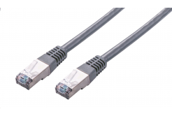 Kábel C-TECH CB-PP5F-025, patchcord Cat5e, FTP, szürke, 0,25m