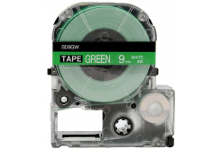 Epson LK-SD9GW, 9mm x 9m, fehér nyomtatás / zöld alapon, utángyártott szalag