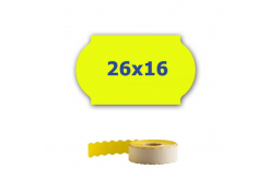 Árcímkék fogók címkézéséhez, 26mm x 16mm, 700db, sárga jelzés