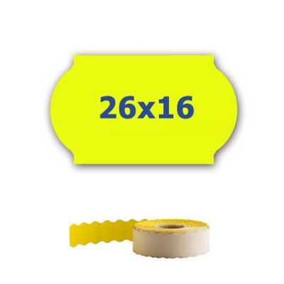 Árcímkék fogók címkézéséhez, 26mm x 16mm, 700db, sárga jelzés