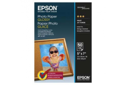 Epson C13S042545 Glossy Photo Paper, fotópapírok, fényes, fehér, 13x18cm, 200 g/m2, 50 db, C13S042545, inkou