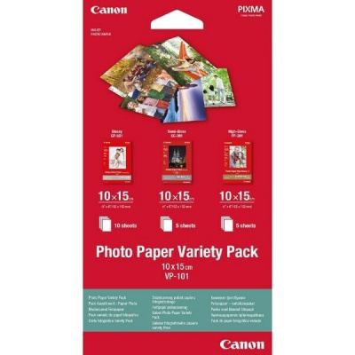 Canon Photo Paper Variety Pack VP-101 0775B078, 10x15cm, 20db, fényes, fehér, fotópapír