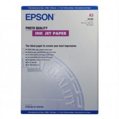 Epson Photo Quality InkJet Paper S041068 C13S041068, 105 g/m2, A3, 100db, matt, fehér, fotópapír