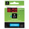 Dymo D1 45017, S0720570, 12mm x 7m, fekete nyomtatás / piros alapon, eredeti szalag