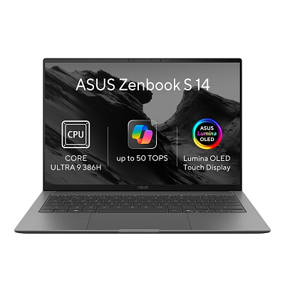 ASUS Zenbook S 14 OLED/UX5406AA-OLED234XZ/U9-386H/14"/2880x1800/T/32GB/1TB/Intel int/W11P/Szürke/2R