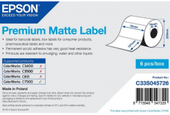 Epson C33S045726 Premium Matte, a ColorWorks esetében, 76x127mm, 960db, fehér öntapadó címkék