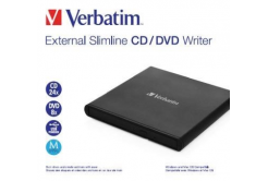 VERBATIM külső mechanika Slimline CD/DVD Writer USB - NERO nélkül
