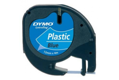 Dymo LetraTag 59426, S0721600, 12mm x 4m, fekete nyomtatás / kék alapon, eredeti szalag