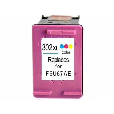Utángyártott tintapatron a HP 302XL F6U67AE színes (color) 