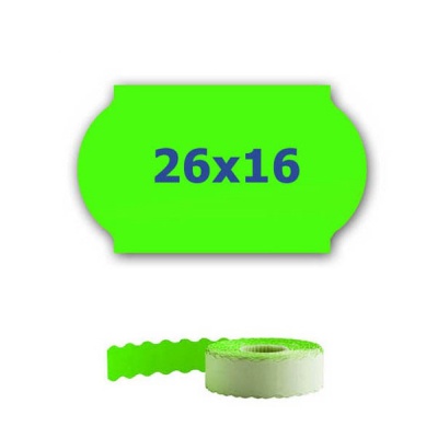 Árcímkék fogók címkézéséhez, 26mm x 16mm, 700db, zöld jelzés
