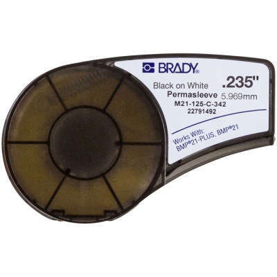 Brady M21-125-C-342 / 110923, PermaSleeve Heat-shrink Polyolefin Sleeve, 6.00 mm x 2.10 m