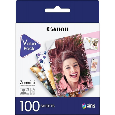 Canon 6135C003 ZINK Photo Paper, fényes, fehér, 5x7,6cm, 2x3”, 100 db, hőpapír, fotópapír, fotópapír