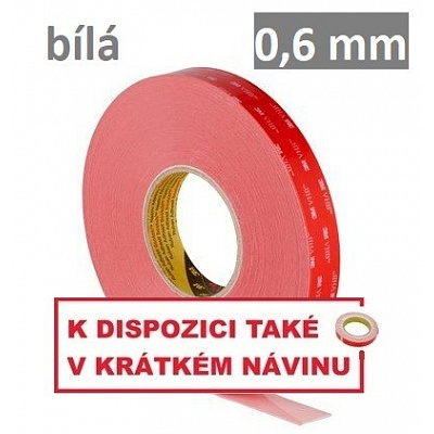 3M VHB™ LSE-060WF Kétoldalas, erős ragasztószalag LSE műanyagokhoz, vastagság: 0,6 mm, 15 mm x 33 m
