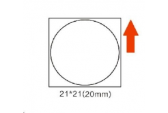 Niimbot A2A18348301, 21x21mm, 300db, fehér önragasztó címkék