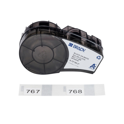 Brady M21-11-499 / 152090, 19.05 mm, Nylon, fekete nyomtatás / fehér alapon