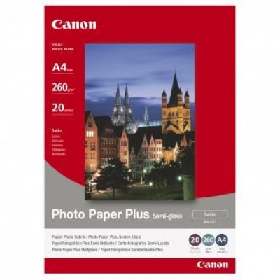 Canon 1686B021 Photo Paper Plus Semi-Glossy, fotópapírok, polofényes, saténový, fehér, A4, 260 g/m2, 20