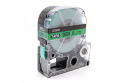 Epson LC-SC9GW, 9mm x 8m, fekete nyomtatás / zöld alapon, utángyártott szalag