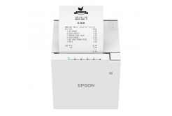 Epson TM-m30III C31CK50111 blokknyomtató, USB, USB-C, Ethernet, 8 dots/mm (203 dpi), cutter, white