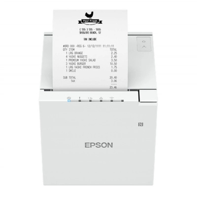 Epson TM-m30III C31CK50111 blokknyomtató, USB, USB-C, Ethernet, 8 dots/mm (203 dpi), cutter, white