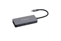 USB-C víceportový rozbočovač Essentials 6-port, 32157, šedý, délka kabelu 18,8cm, Verbatim, USB-C PD, USB-A 3.2 Gen 1, USB-A 2.0, 