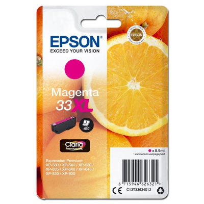 Epson T33 XL C13T33634012 bíborvörös (magenta) eredeti tintapatron