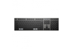 HP 725 Capacitor Wireless Keyboard klávesnice bezdrátová CZ, černá Napájeno superkondenzátorem, nabíjecí