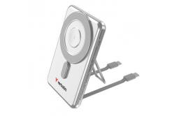 Verbatim, powerbanka s bezdrátovým nabíjením, 5V, nabíjení telefonu, 32276, 5 000mAh, magnetické připevnění, stříbrná