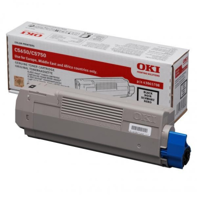 OKI 43865708 fekete (black) eredeti toner