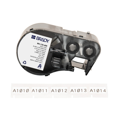 Brady M4-130-499 / 170802, 20.96 mm, Nylon, fekete nyomtatás / fehér alapon