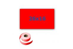 Árcímkék fogók címkézéséhez, téglalap alakú, 26mm x 16mm, 700db, piros jelzés