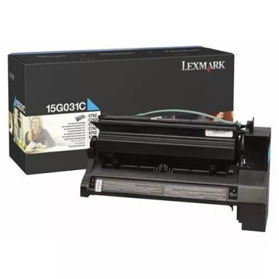 Lexmark 15G031C cián (cyan) eredeti toner