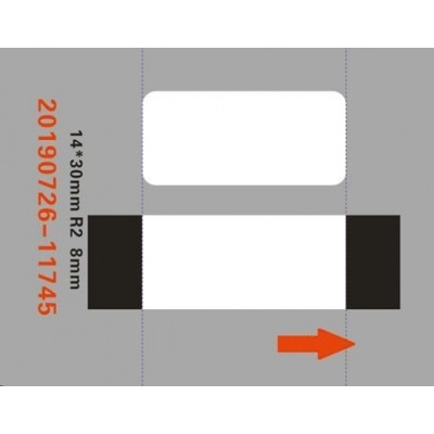 Niimbot A2G88588201, 14x30mm, 210db, átlátszó önragasztó címkék