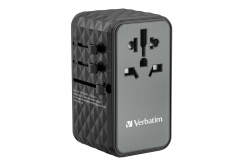 VERBATIM Univerzális utazási adapter töltő UTA-06 GaN III, 100W
