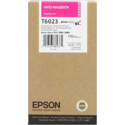 Epson T602300 bíborvörös (vivid magenta) eredeti tintapatron