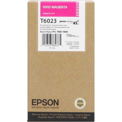 Epson C13T602300 bíborvörös (vivid magenta) eredeti tintapatron