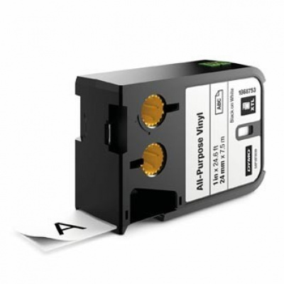 Dymo 1868753, 24mm x 7m, fekete nyomtatás / fehér alapon, eredeti szalag