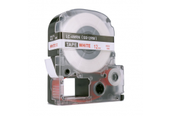 Epson LC-SS12RW, 12mm x 8m, piros nyomtatás / fehér alapon, utángyártott szalag