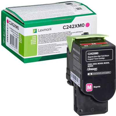 Lexmark C242XM0 bíborvörös (magenta) eredeti toner