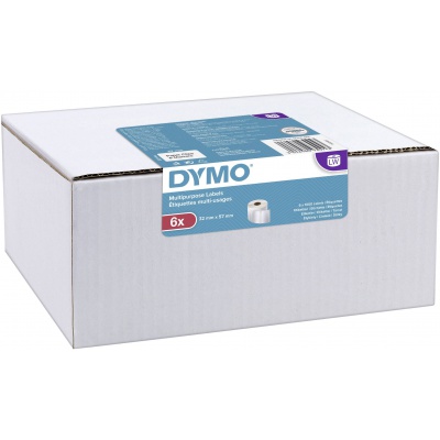 Dymo 11354, 2093094, 32mm x 57mm eredeti papír címkék, 6 db