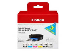 Canon PGI-550 CLI-551 6496B005 PGBK+C+M+Y+GY multipack eredeti tintapatron