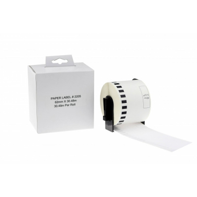 Brother DK-22205, 62mm x 30,48m, utángyártott címketekercs