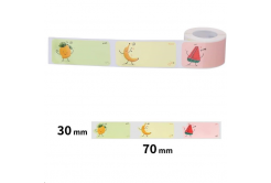 Niimbot A2A78838401, 30x70mm, 110db, Gyümölcs, színes önragasztó címkék