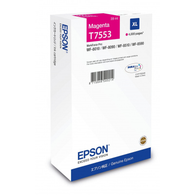 Epson T7553 XL C13T75534N bíborvörös (magenta) eredeti tintapatron