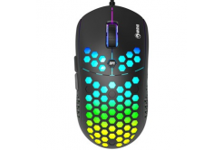 Marvo Egér M399, 6400DPI, optická, 6 gomb, vezetékes USB, fekete, játék, háttérvilágítás